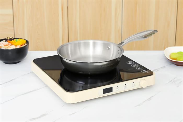 Chảo inox nguyên khối đáy từ 20 cm Sunhouse Healthy IN20X1 Màu Inox