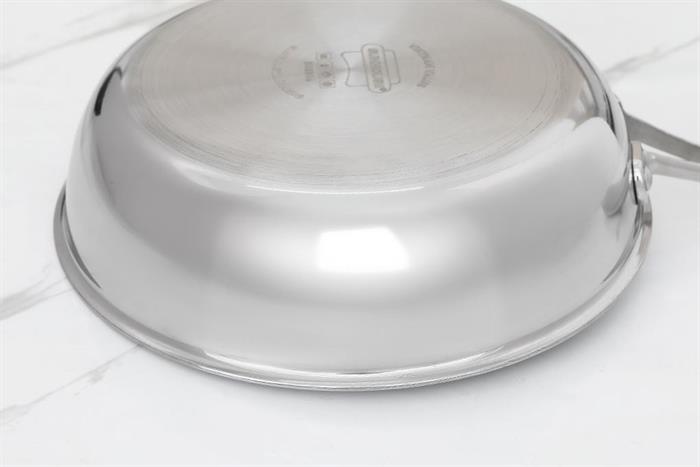 Chảo inox nguyên khối đáy từ 20 cm Sunhouse Healthy IN20X1 Màu Inox