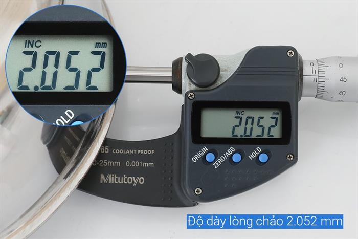 Chảo inox nguyên khối đáy từ 20 cm Sunhouse Healthy IN20X1 Màu Inox