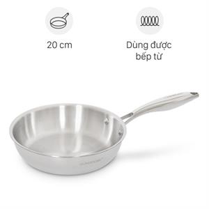Chảo inox nguyên khối đáy từ Sunhouse Healthy IN20X1