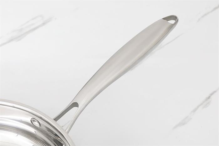 Chảo inox nguyên khối đáy từ 24cm Sunhouse Healthy IN24X2 Màu Inox