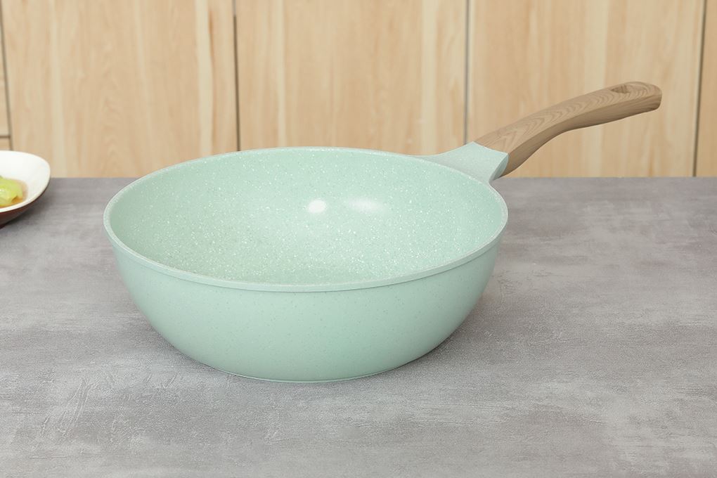 Chảo nhôm sâu chống dính đáy từ 28 cm Sunhouse Healthy SBDS28MT Màu Xanh ngọc