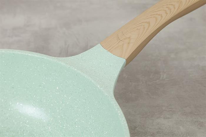 Chảo nhôm sâu chống dính đáy từ 28cm Sunhouse Healthy SBDS28MT Màu Xanh ngọc