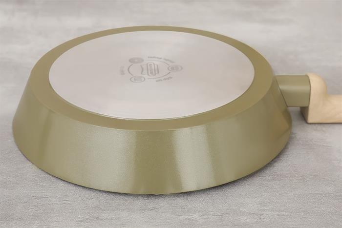 Chảo nhôm chống dính đáy từ 24 cm Sunhouse ST24P Màu Xanh rêu