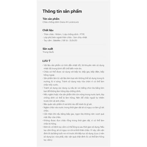 Chảo nhôm chống dính đáy từ 24 cm Lock&Lock CAF2472IH Màu Tím