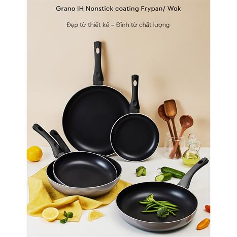 Chảo nhôm chống dính đáy từ 30 cm Lock&Lock CAF3072IH Màu Tím