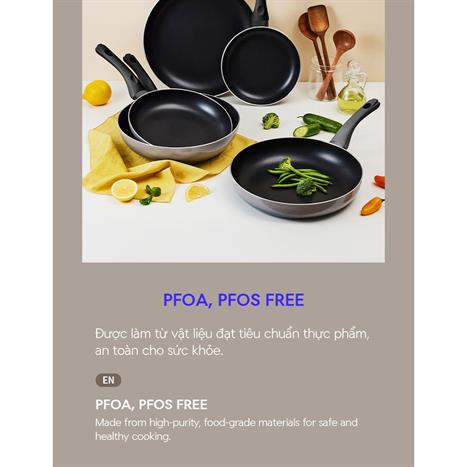 Chảo nhôm chống dính đáy từ 30 cm Lock&Lock CAF3072IH Màu Tím