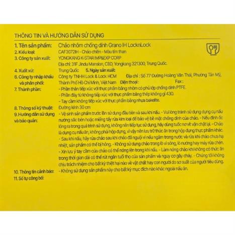 Chảo nhôm chống dính đáy từ 30 cm Lock&Lock CAF3072IH Màu Tím