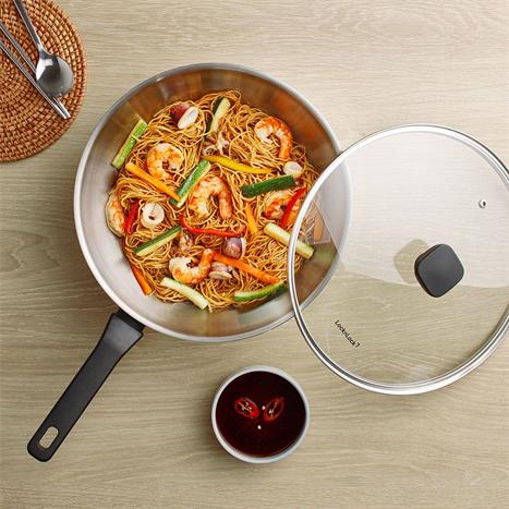 Chảo inox sâu đáy từ 28 cm Lock&Lock CSW2823IH Màu Inox