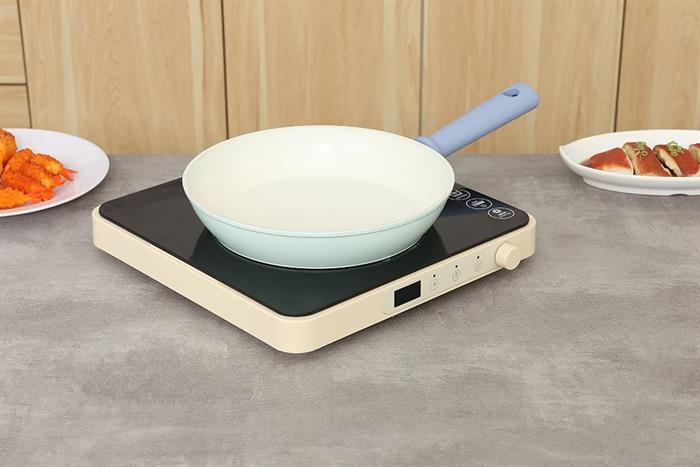 Chảo nhôm chống dính đáy từ 24 cm Green Cook GCP2527-24IH Màu Xanh Dương