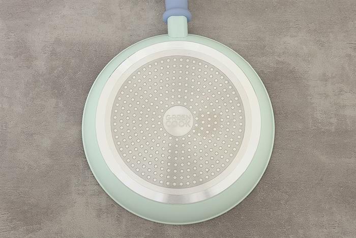 Chảo nhôm chống dính đáy từ 24 cm Green Cook GCP2527-24IH Màu Xanh Dương