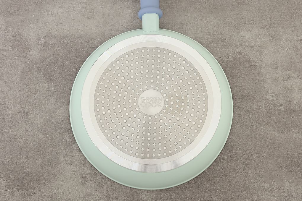 Chảo nhôm chống dính đáy từ 24 cm Green Cook GCP2527-24IH Màu Xanh Dương