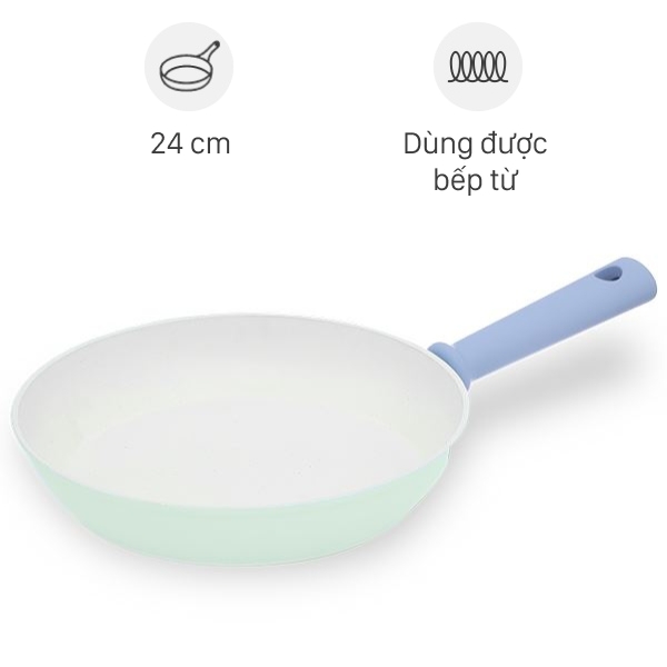 Chảo nhôm chống dính đáy từ Green Cook GCP2527-24IH