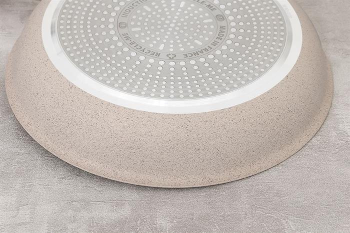 Chảo nhôm chống dính vân đá đáy từ 24 cm Tefal G2930402 Màu Hồng nhạt