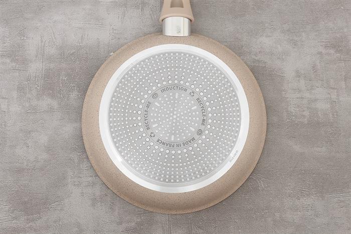 Chảo nhôm chống dính vân đá đáy từ 24 cm Tefal G2930402 Màu Hồng nhạt