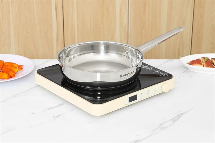 Chảo inox sâu đáy từ 24 cm Sunhouse Healthy IN24M9 Màu Bạc