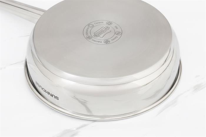 Chảo inox sâu đáy từ 24 cm Sunhouse Healthy IN24M9 Màu Bạc