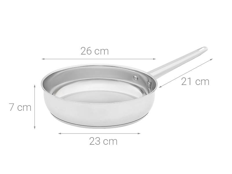 Chảo inox sâu đáy từ 26 cm Sunhouse Healthy IN26M9