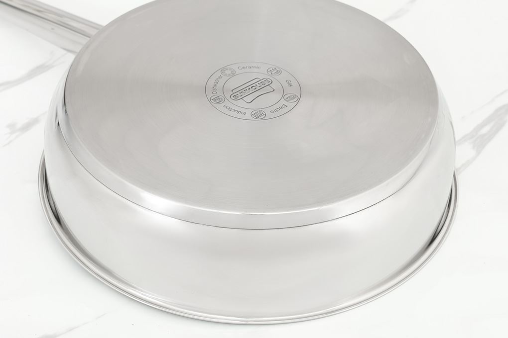 Chảo inox sâu đáy từ 26 cm Sunhouse Healthy IN26M9 Màu Bạc
