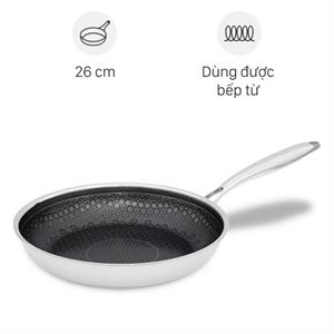 Chảo inox chống dính đáy từ Carez FPC785SI26SN