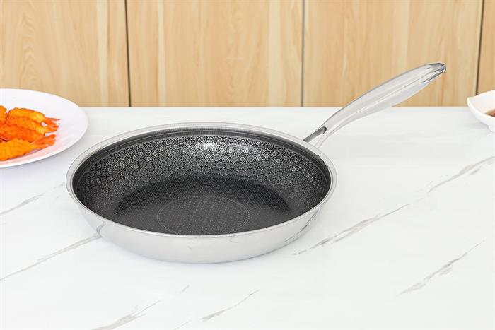 Chảo inox chống dính đáy từ 26 cm Carez FPC785SI26SN Màu Bạc Inox
