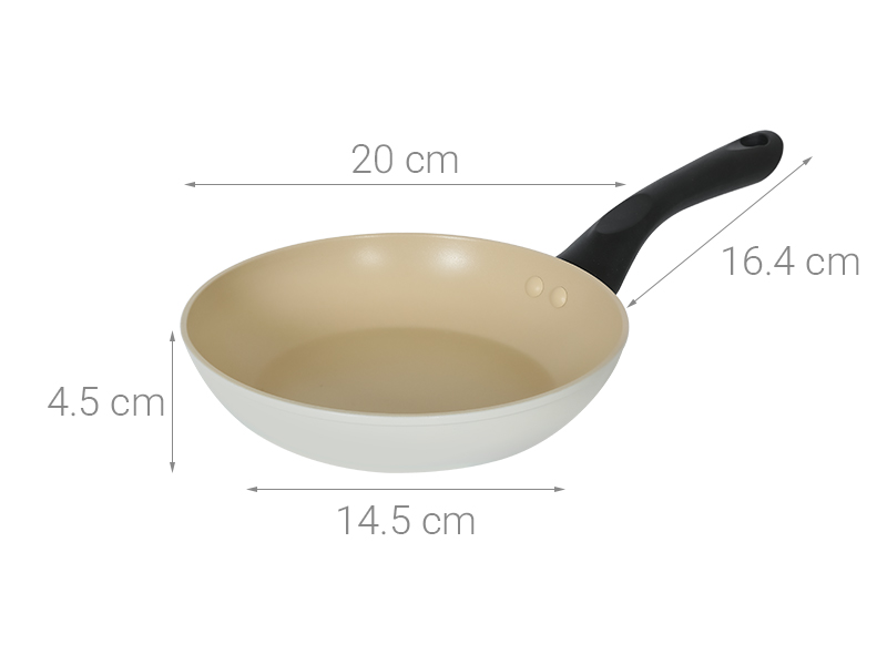 Chảo nhôm sâu chống dính vân đá đáy từ 20 cm Green Cook GCP2526-20IH