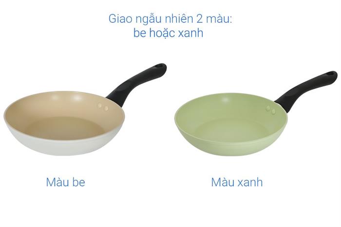 Chảo nhôm sâu chống dính vân đá đáy từ 20 cm Green Cook GCP2526-20IH Màu Xanh lá