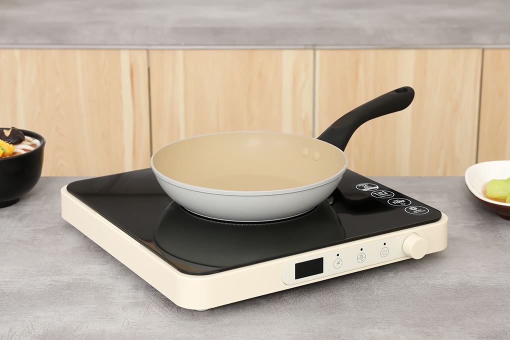Chảo nhôm sâu chống dính đáy từ 20 cm Green Cook GCP2526-20IH Màu Xanh lá