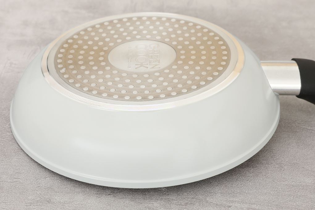 Chảo nhôm sâu chống dính đáy từ 20 cm Green Cook GCP2526-20IH Màu Xanh lá