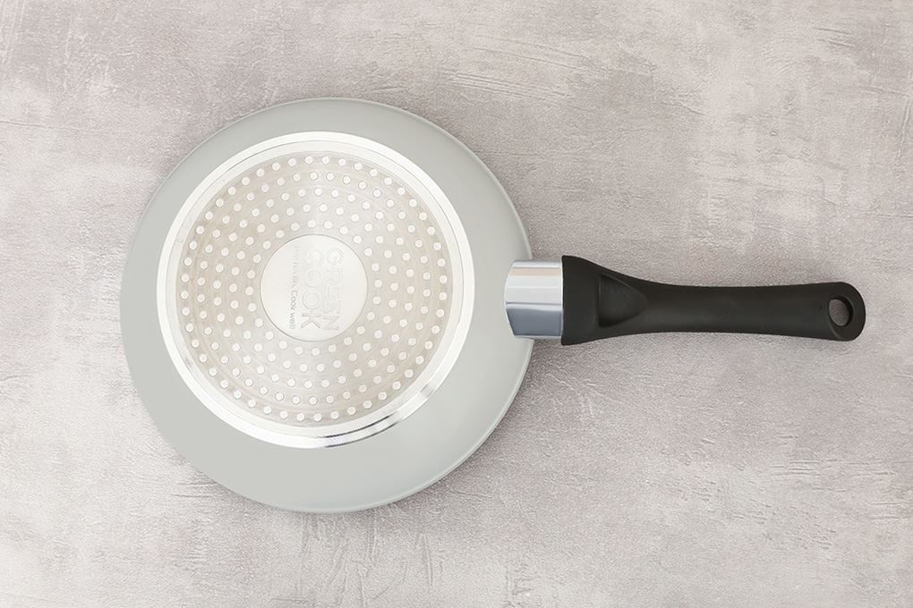 Chảo nhôm sâu chống dính đáy từ 20 cm Green Cook GCP2526-20IH Màu Xanh lá