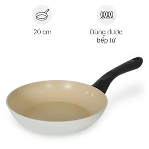 Chảo nhôm sâu chống dính vân đá đáy từ Green Cook GCP2526-20IH