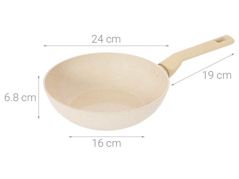 Chảo nhôm sâu chống dính đáy từ 24 cm Lock&Lock CAW2475IH