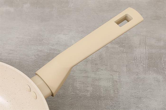 Chảo nhôm sâu chống dính đáy từ 24 cm Lock&Lock CAW2475IH Màu Màu be