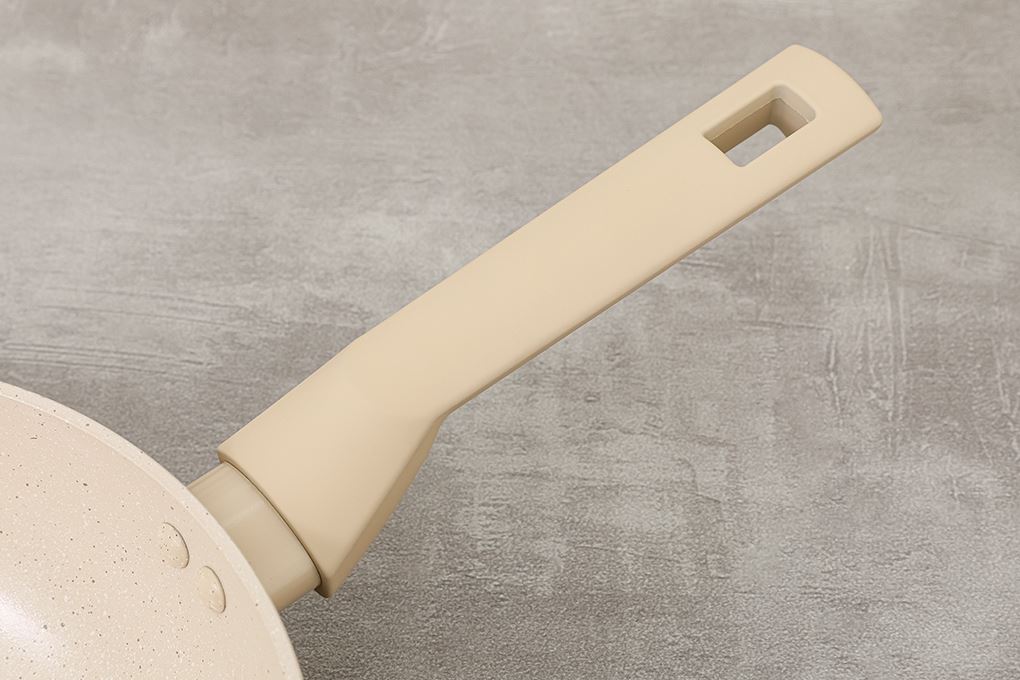 Chảo nhôm sâu chống dính đáy từ 24 cm Lock&Lock CAW2475IH Màu Màu be