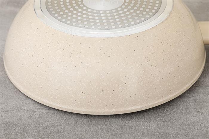 Chảo nhôm sâu chống dính đáy từ 24 cm Lock&Lock CAW2475IH Màu Màu be