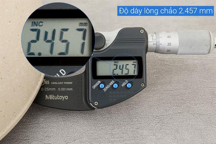 Chảo nhôm sâu chống dính đáy từ 24 cm Lock&Lock CAW2475IH Màu Màu be