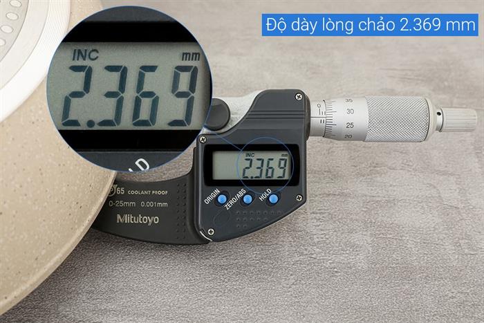 Chảo nhôm chống dính đáy từ 26 cm Lock&Lock CAF2675IH Màu Màu be