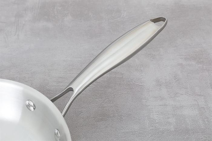 Chảo inox nguyên khối đáy từ 20 cm Inochi Omi Gourmet HIN.CRIN.GM20 Màu Bạc