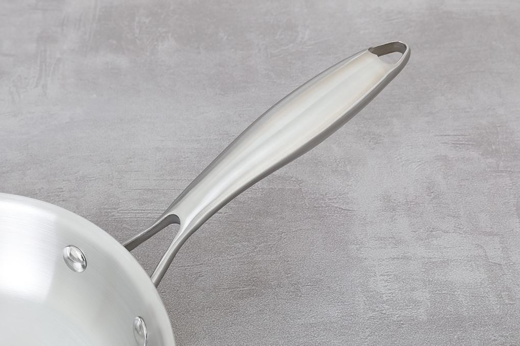 Chảo inox nguyên khối đáy từ 20 cm Inochi Omi Gourmet HIN.CRIN.GM20 Màu Bạc