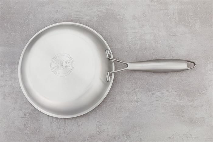 Chảo inox nguyên khối đáy từ 20 cm Inochi Omi Gourmet HIN.CRIN.GM20 Màu Bạc