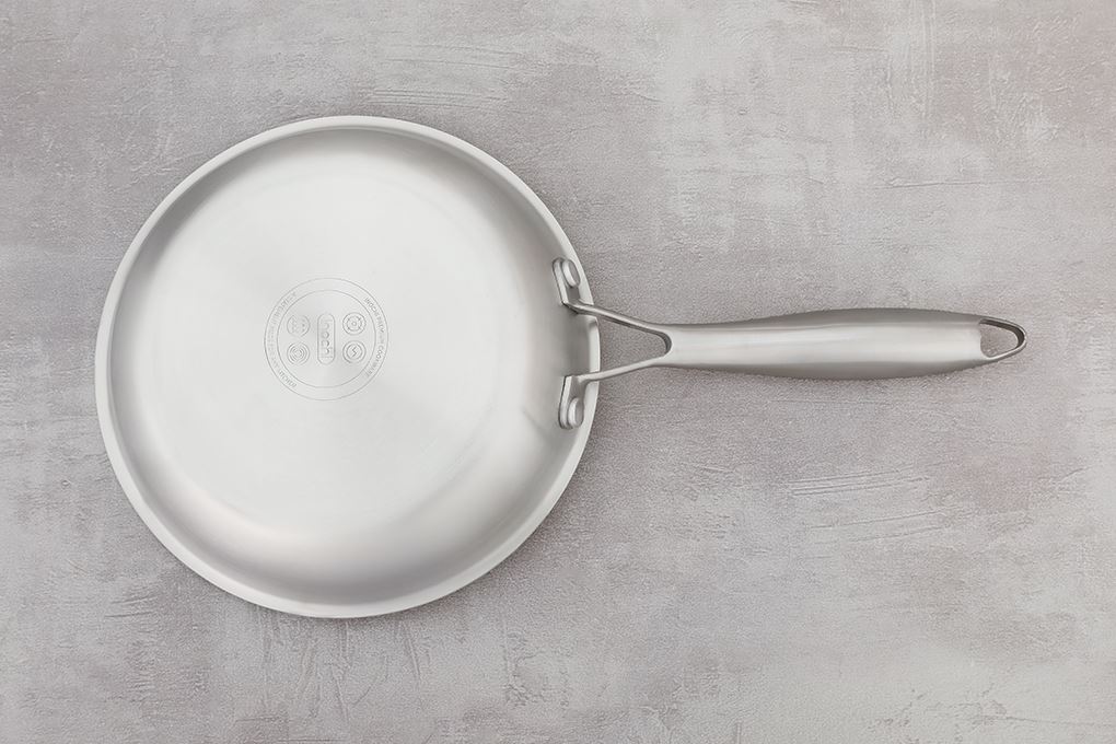 Chảo inox nguyên khối đáy từ 20 cm Inochi Omi Gourmet HIN.CRIN.GM20 Màu Bạc