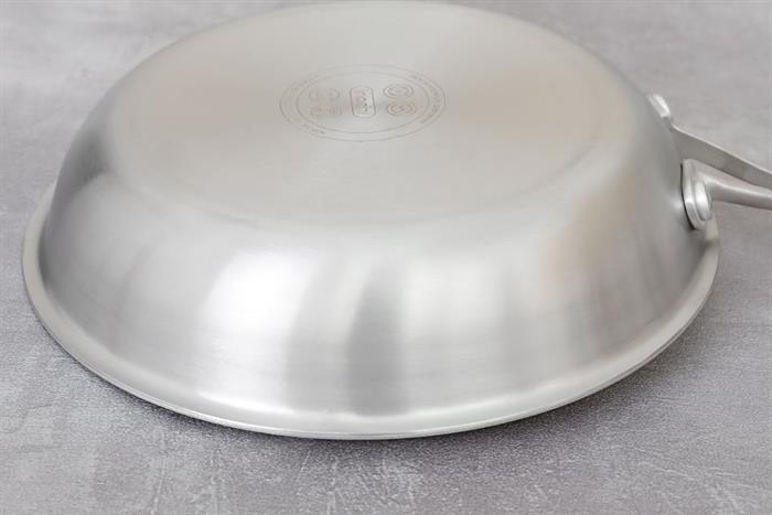 Chảo inox nguyên khối đáy từ 20 cm Inochi Omi Gourmet HIN.CRIN.GM20 Màu Bạc