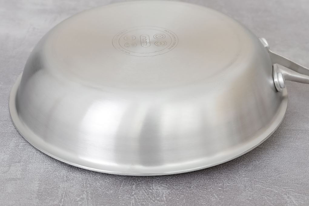 Chảo inox nguyên khối đáy từ 20 cm Inochi Omi Gourmet HIN.CRIN.GM20 Màu Bạc