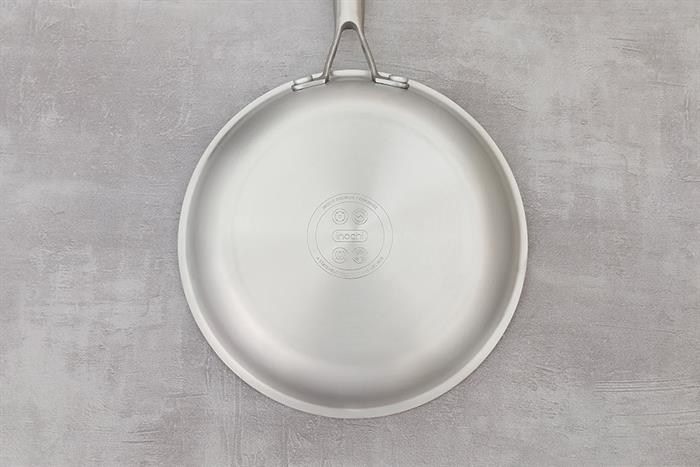 Chảo inox nguyên khối đáy từ 20 cm Inochi Omi Gourmet HIN.CRIN.GM20 Màu Bạc