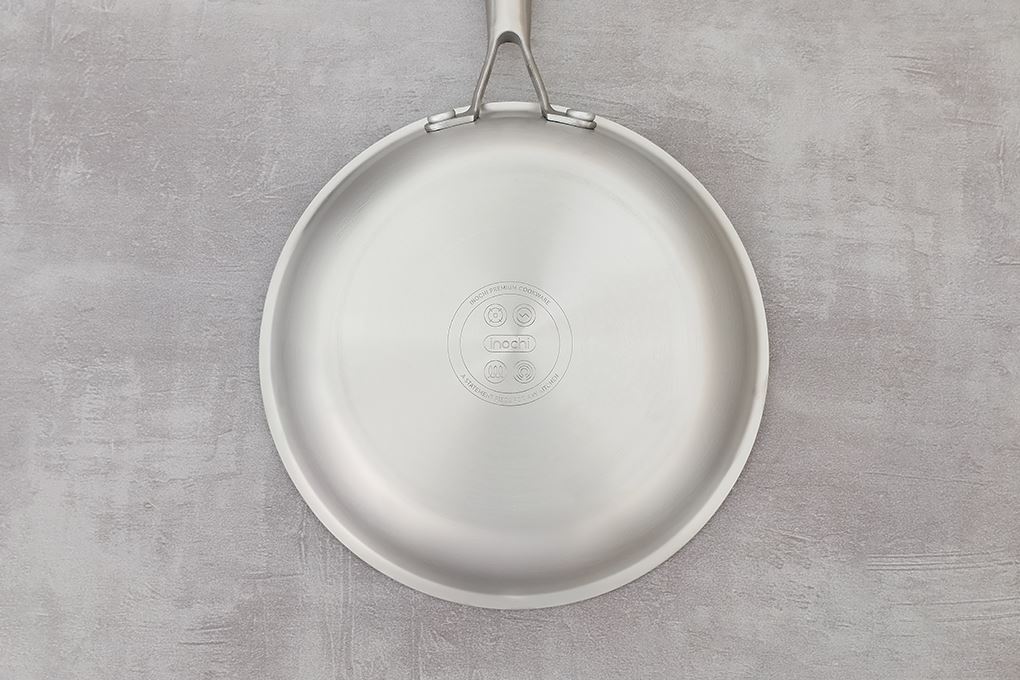 Chảo inox nguyên khối đáy từ 20 cm Inochi Omi Gourmet HIN.CRIN.GM20 Màu Bạc