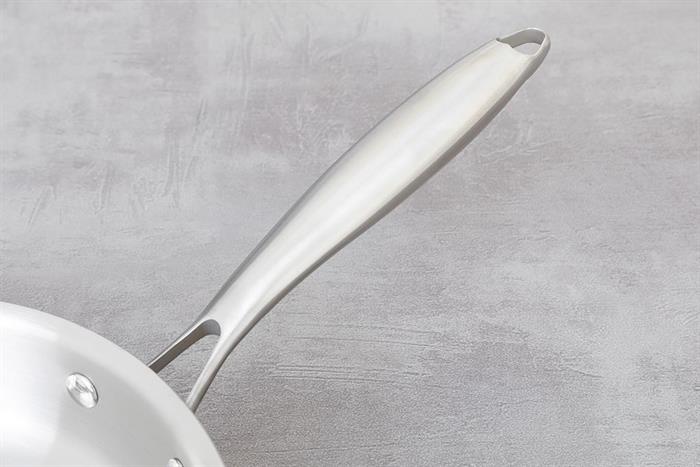 Chảo inox nguyên khối đáy từ 24 cm Inochi Omi Gourmet HIN.CRIN.GM24 Màu Bạc