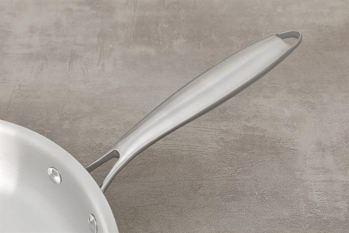 Chảo inox nguyên khối đáy từ 28 cm Inochi Omi Gourmet HIN.CRIN.GM28 Màu Bạc