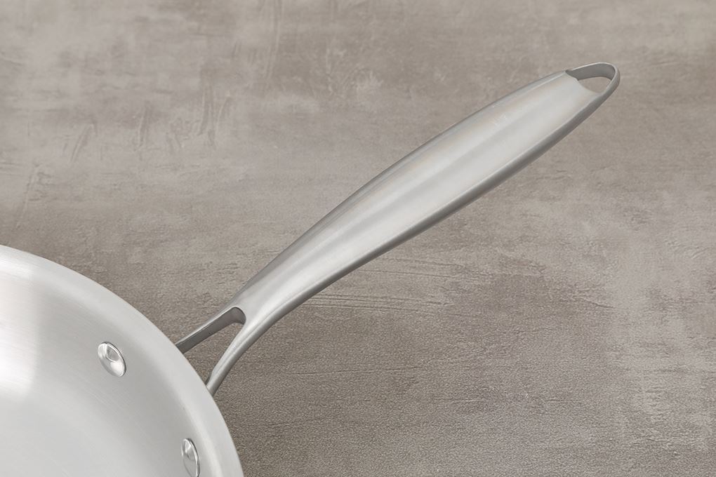 Chảo inox nguyên khối đáy từ 28 cm Inochi Omi Gourmet HIN.CRIN.GM28 Màu Bạc