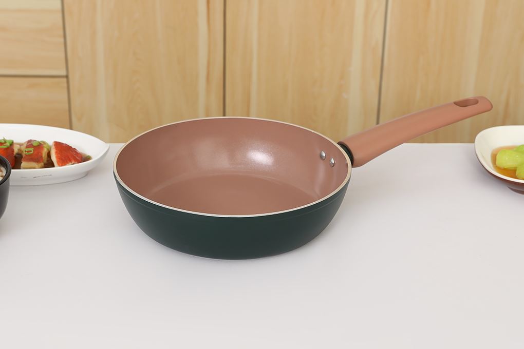 Chảo nhôm chống dính đáy từ 24 cm Elmich Harmony EL5986PT24 Màu Xanh lá đậm