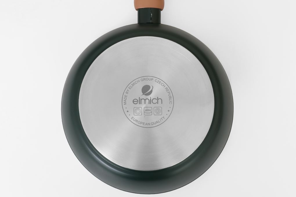 Chảo nhôm chống dính đáy từ 24 cm Elmich Harmony EL5986PT24 Màu Xanh lá đậm